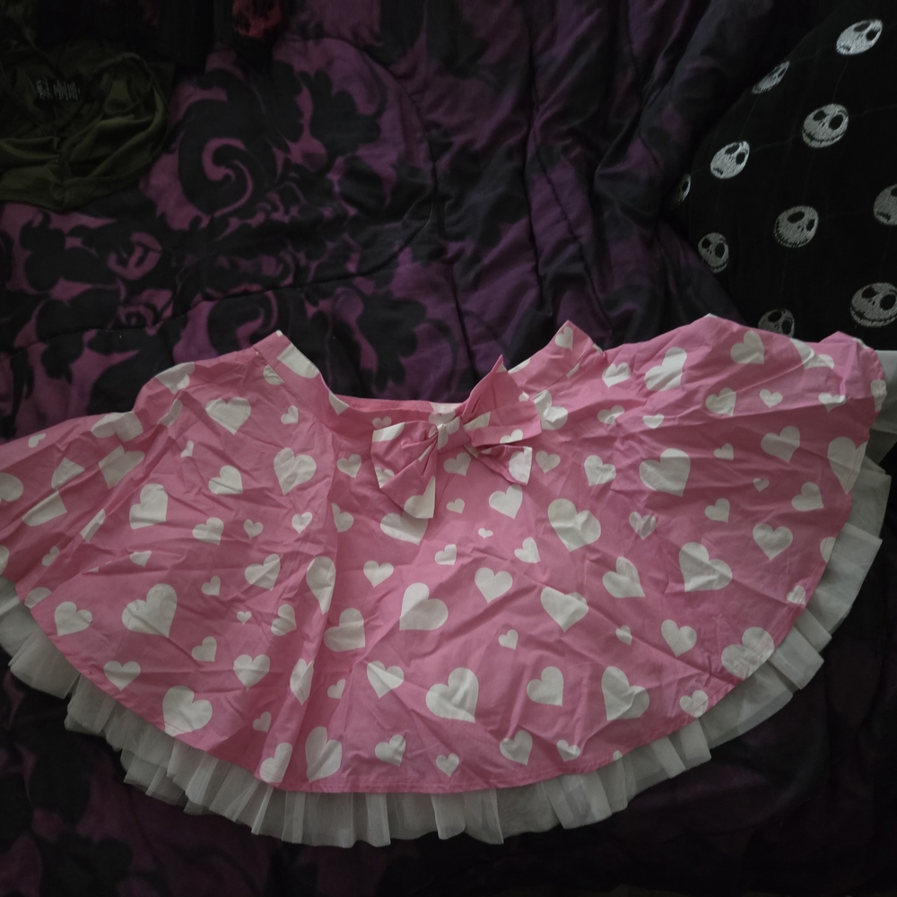 Sugar Thrillz Pink and White Skirt
